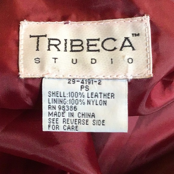 TRIBECA STUDIO LEATHER BLAZER SIZE PS* - Picture 6 of 6